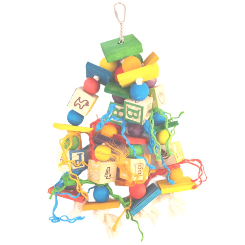 Tweeters ABC Block N Wood Slats Bird Toy