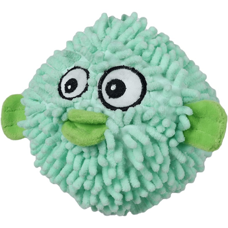 tender-tuffs Pufferfish Plush Dog Toy