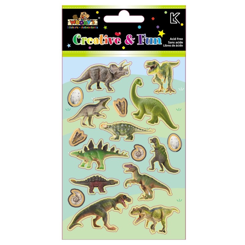 Woody's, 4 x 6, Dinos, embossed foil
