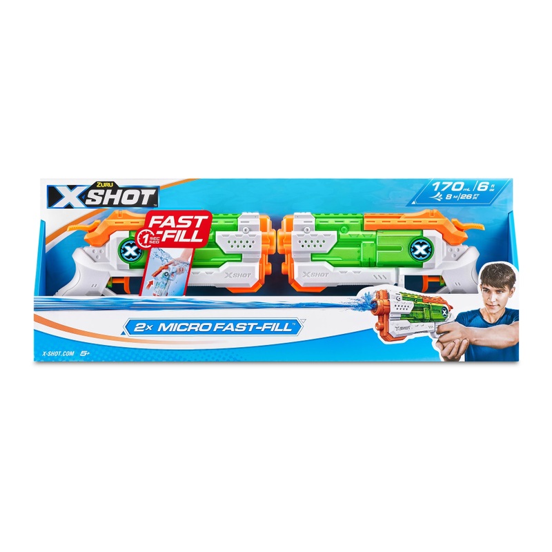 X-SHOT - FAST-FILL MICRO WATER BLASTER DOUBLE PACK