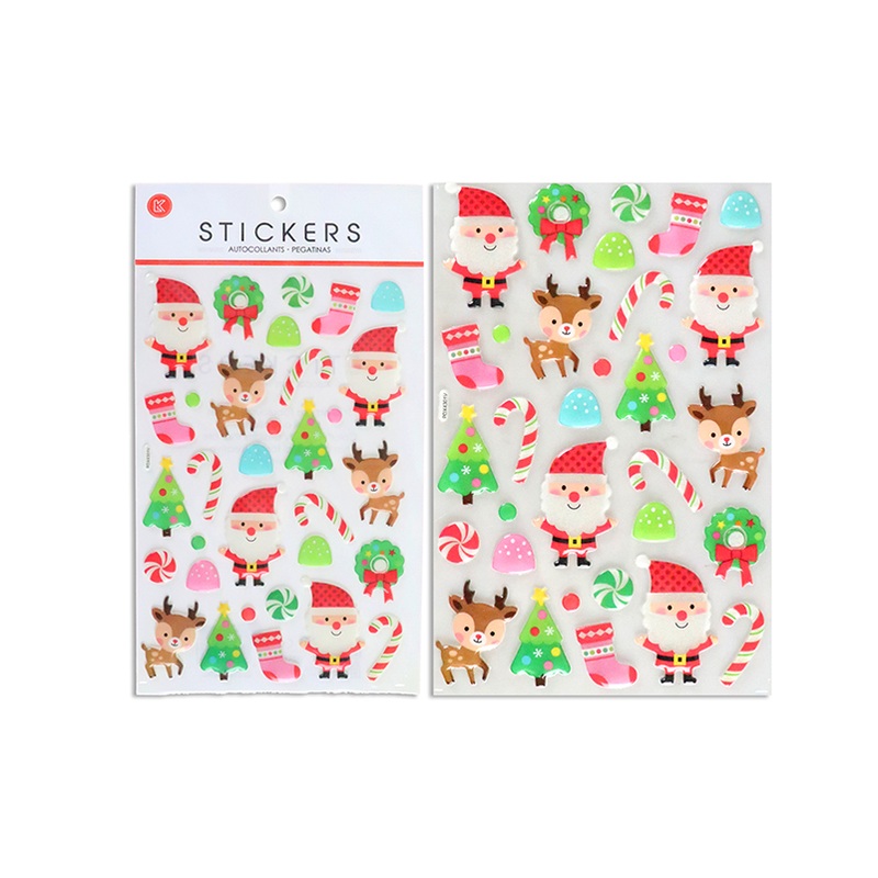 Xmas Puffy Santa Stickers