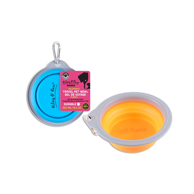 TPE Collapsible Travel Pet Bowl (550ml)