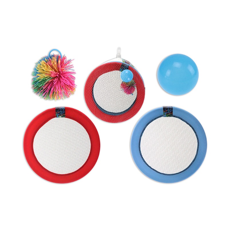 Trampoline Throw & Catch Game with 60mm Spiky Ball.3pk