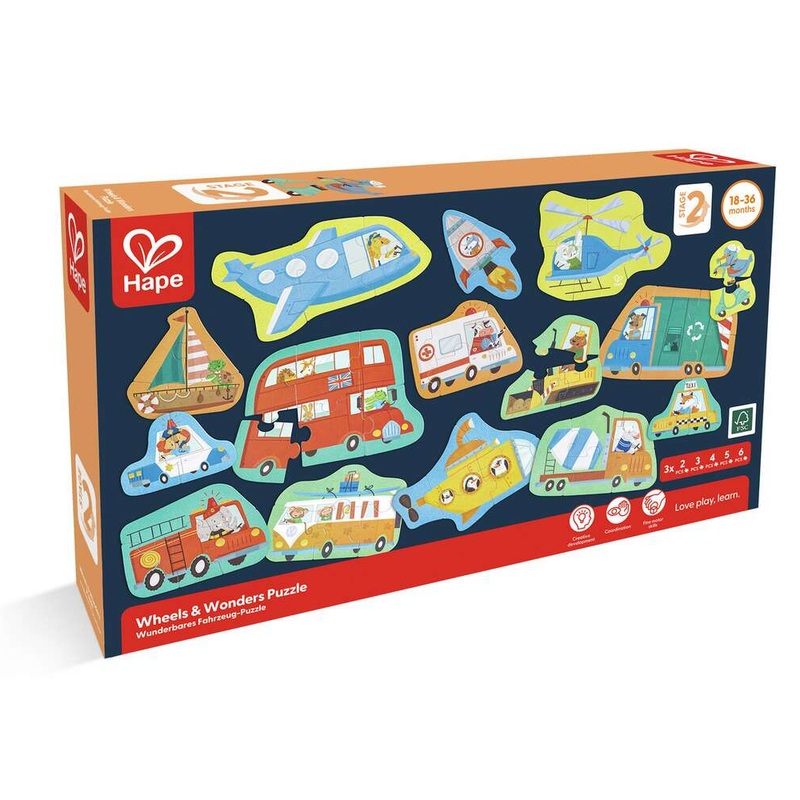 Wheels & Wonders Puzzle - HAPE