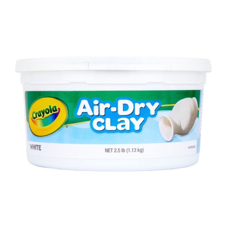 White Air Dry Clay, 2.5 lb Resealable Bucket