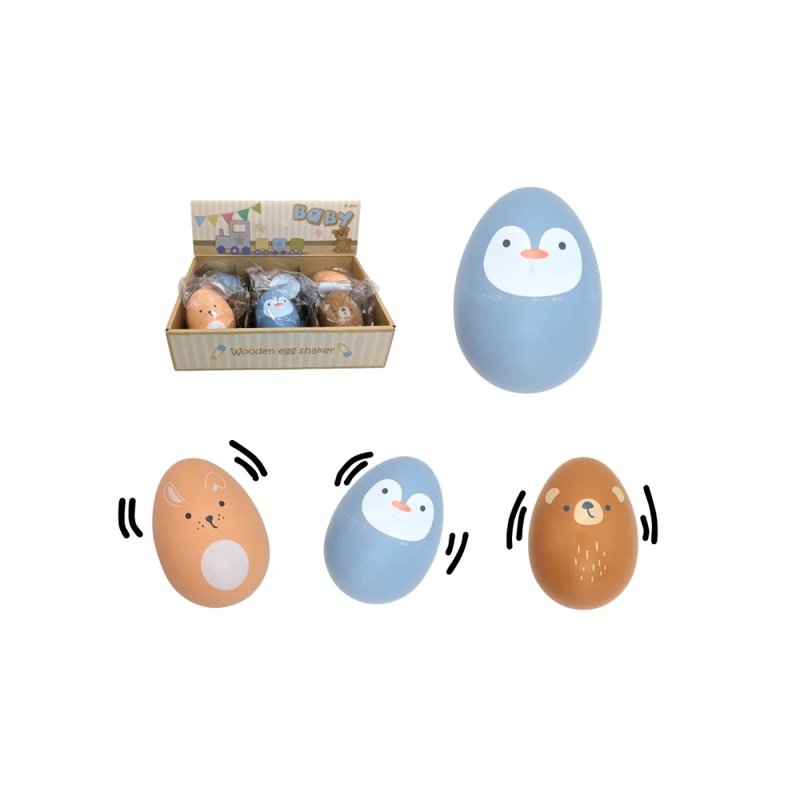 Wooden Animal Egg Shaker