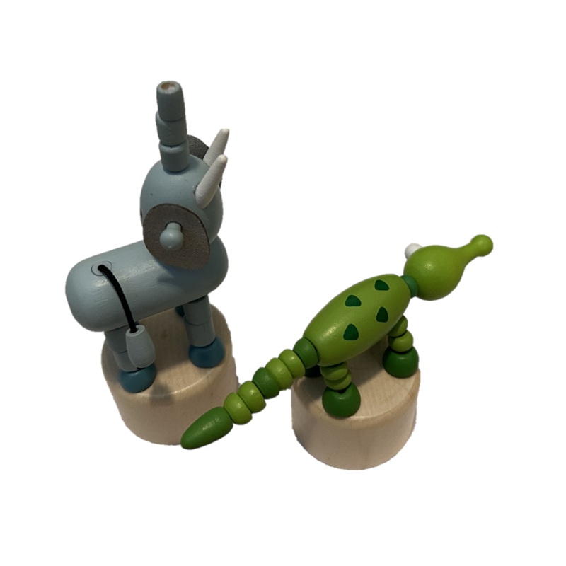 Wooden Animal Push Puppet