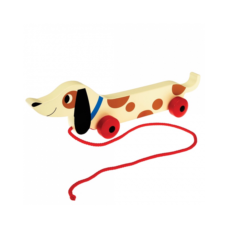 Wooden pull toy - Charlie the Sausage Dog -
