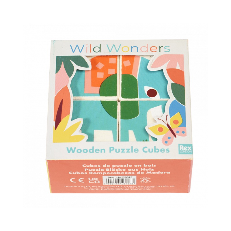 Wooden puzzle cubes - Wild Wonders -