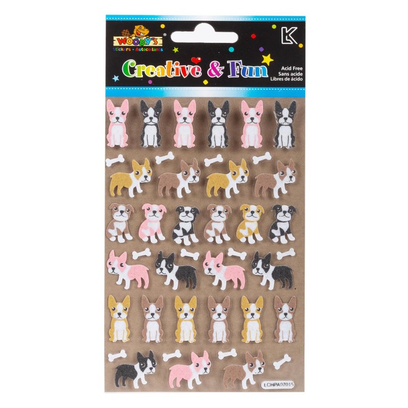 Woody's, 4 x 6 Felt Stickers, Doggies