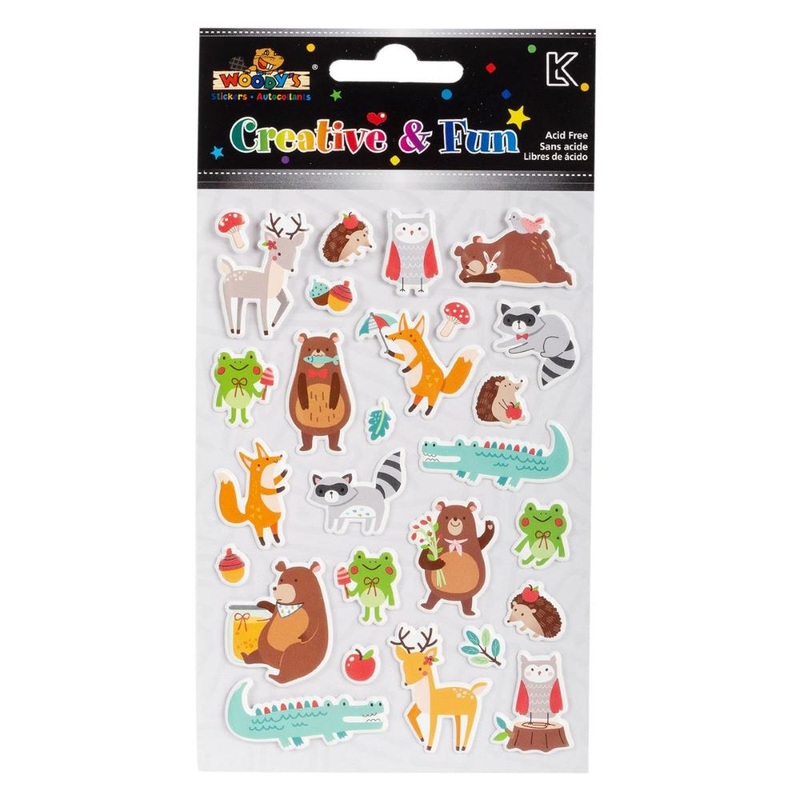 Woody's Stickers, 4" x 6" Forest Fun