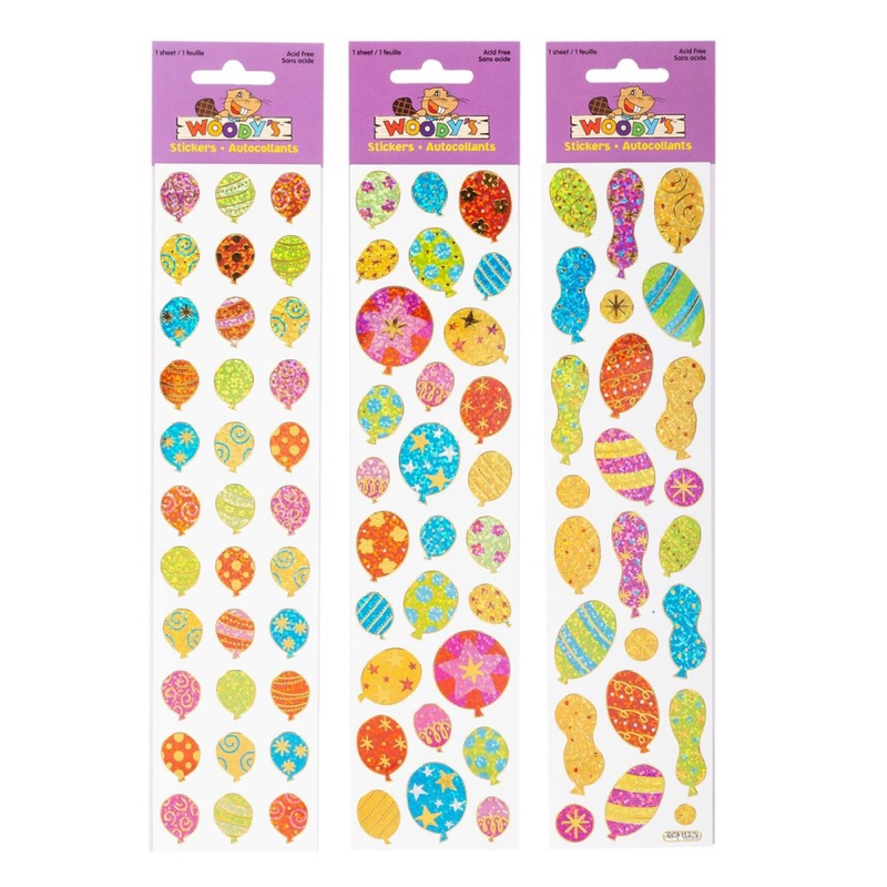 Woody's Stickers,Balloons, 3 styles
