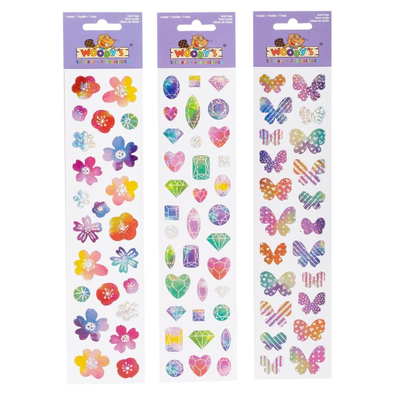 Woody's Stickers, Holographic, 3 styles