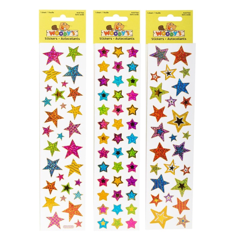 Woody's Stickers, Stars, 3 styles