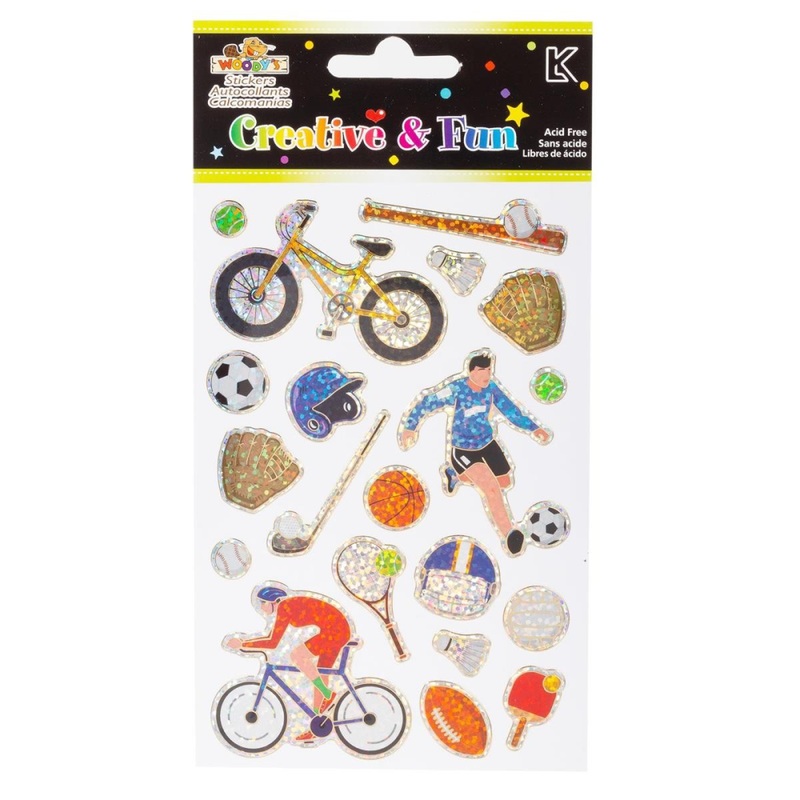 Woody's Stickers, Summer Sport golden outline laser sticker