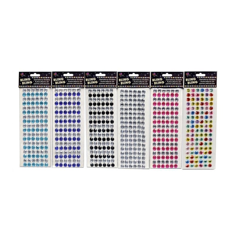 Time 4 Crafts, Bling Bling Gemstone Stickers, Large, 6 asst