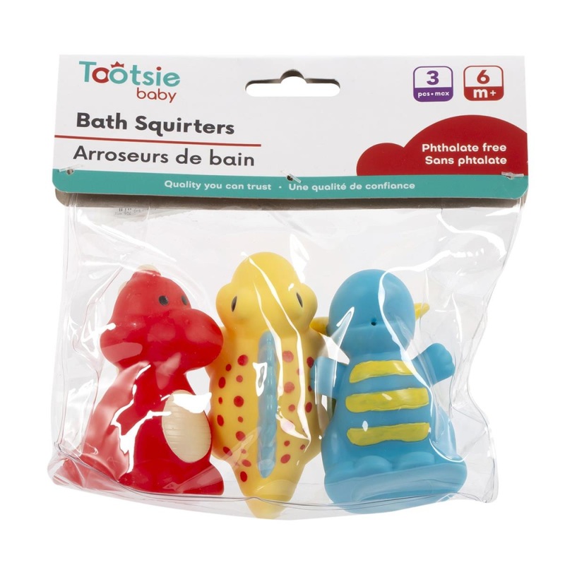 Tootsie Baby,3p Dino Bath Squirters