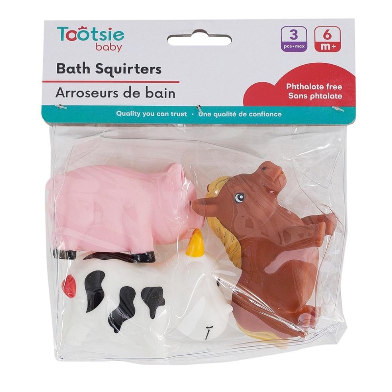 Tootsie Baby, 3pc Farm Bath Squirts