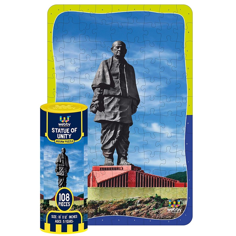 Webby Statue of Unity Jigsaw Puzzle, 108 Pieces- Multicolour