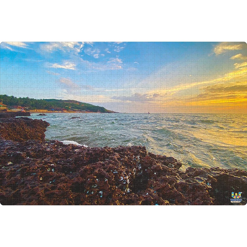 Webby Sunset Coral Reefs Wooden Jigsaw Puzzle, 1000 Pieces
