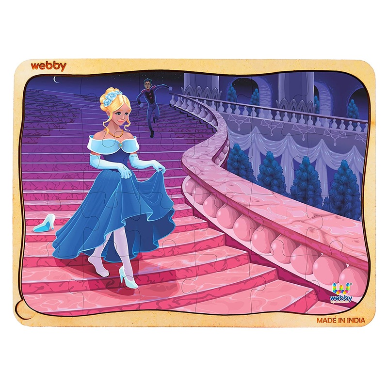 Webby The Cinderella Wooden Jigsaw Puzzle, 24pcs, Multicolor