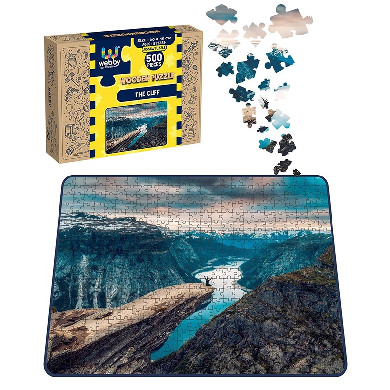 Webby The Cliff Wooden Jigsaw Puzzle, 500 pieces