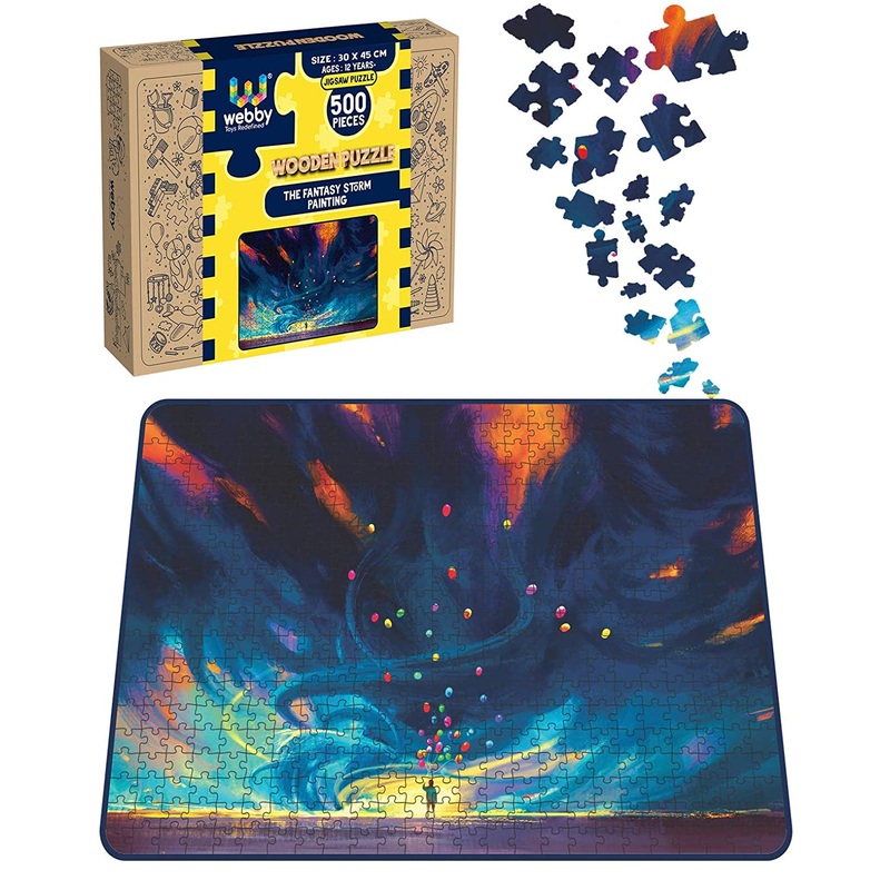 Webby The Fantasy Storm Painting Wooden Jigsaw Puzzle, 500 pieces