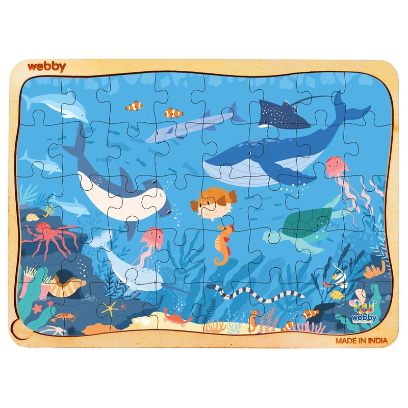 Webby The Ocean Wooden Floor Puzzle, 40 Pcs