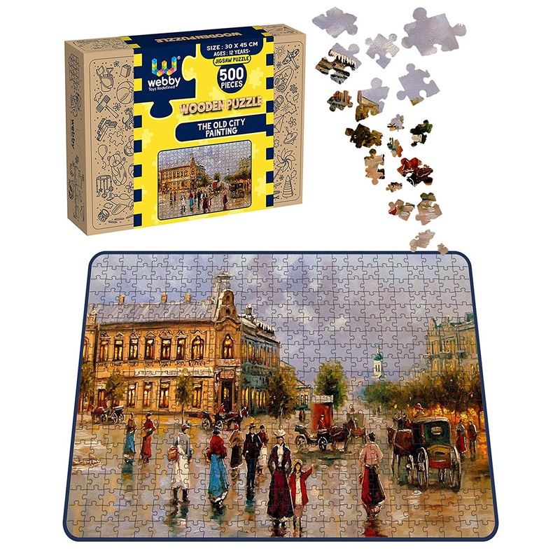 Webby The Old City Painting Wooden Jigsaw Puzzle, 500 pieces