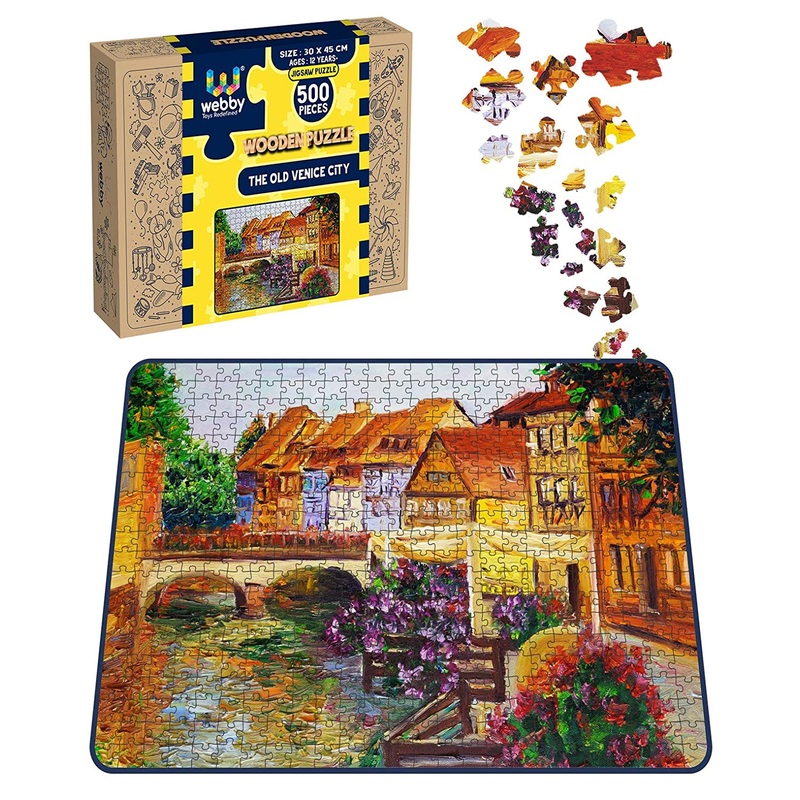 Webby The Old Venice City Wooden Jigsaw Puzzle, 500 pieces
