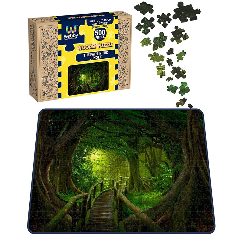 Webby The Path in the Jungle Wooden Jigsaw Puzzle, 500 pieces
