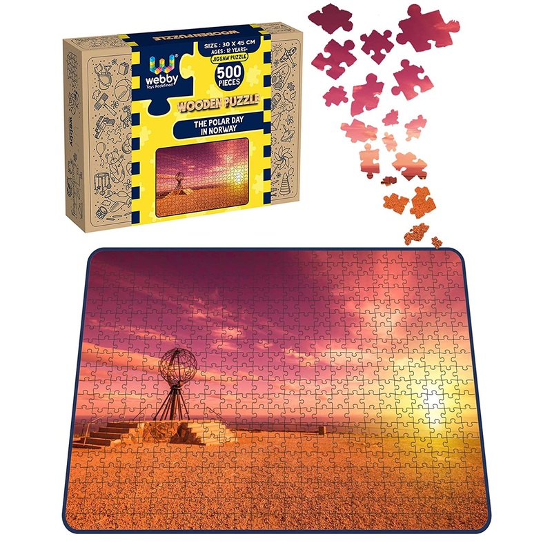 Webby The Polar Day in Norway Wooden Jigsaw Puzzle, 500 pieces