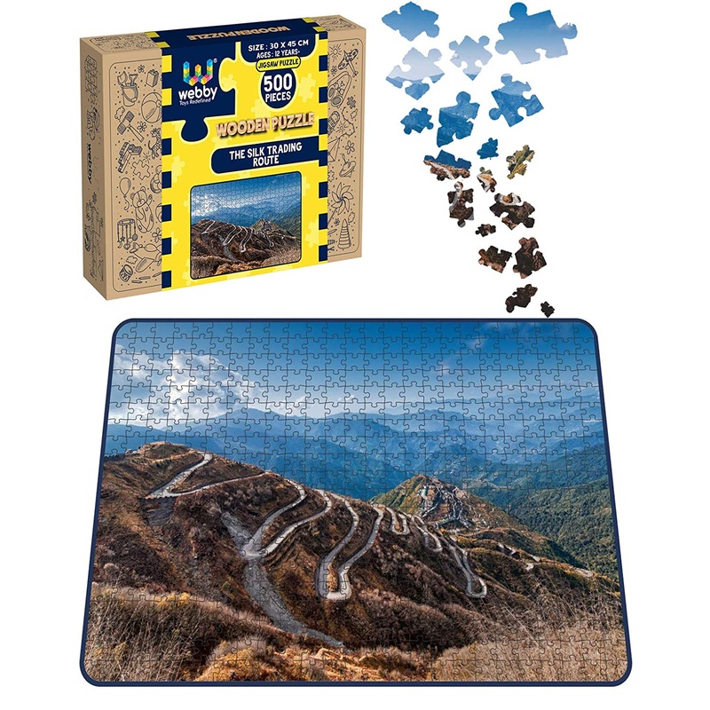 Webby The Silk Trading Route Wooden Jigsaw Puzzle, 500 pieces