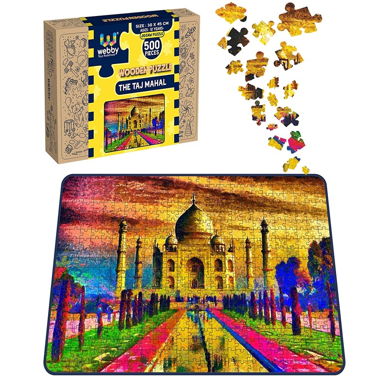 Webby The Taj Mahal Wooden Jigsaw Puzzle, 500 pieces
