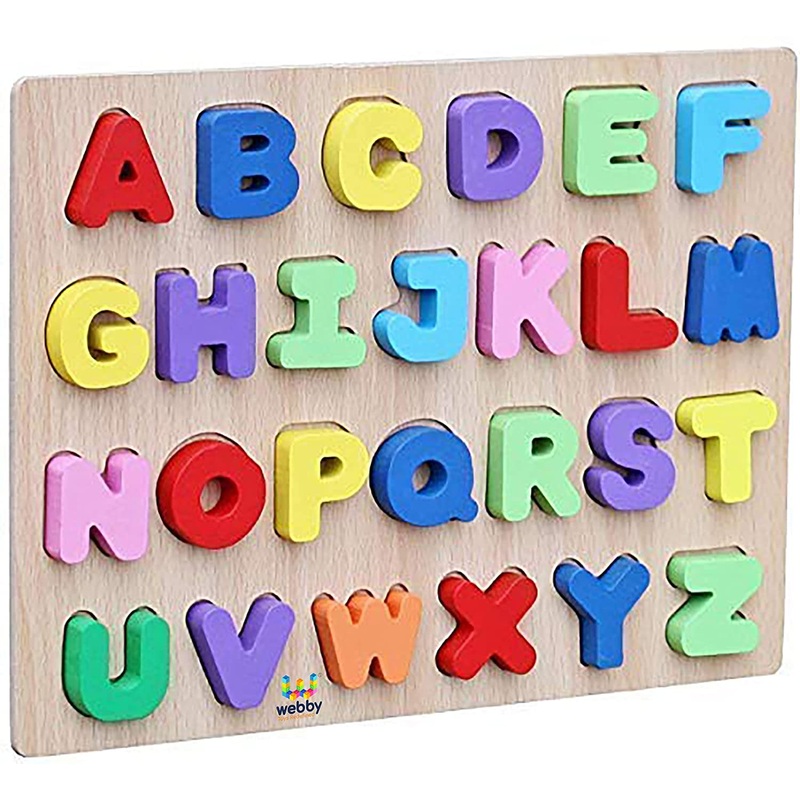 Webby Wooden Capital Alphabets Letters Learning Educational Puzzle Toy for Kids