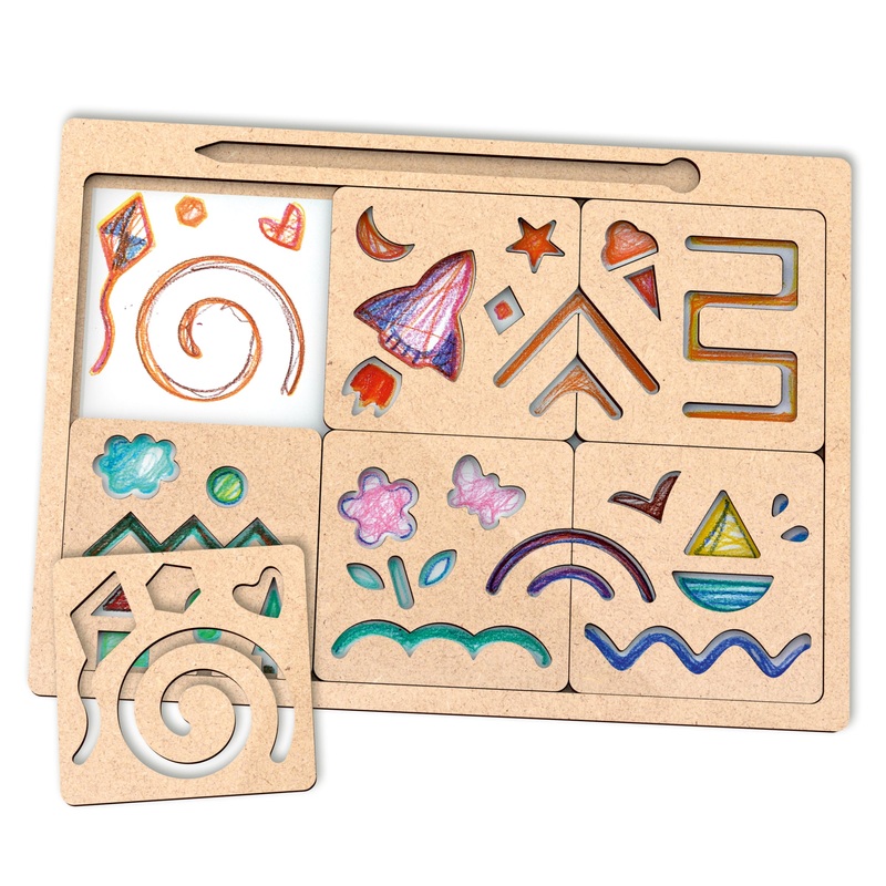 Webby Wooden New Stencil for Kids