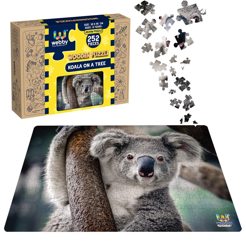 Webby Koala on a Tree Wooden Jigsaw Puzzle, 252 pieces
