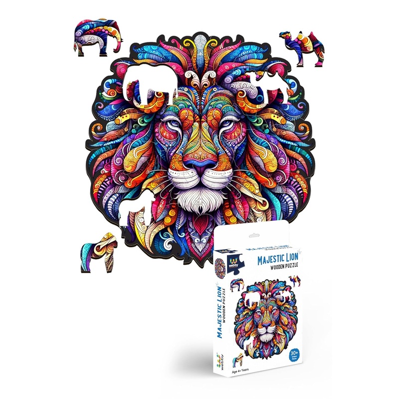 Webby Lion King Jigsaw Puzzle | Majestic  Wooden Puzzle (30 pieces)