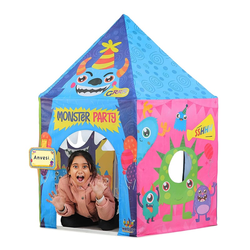 Webby Monster Castle Theme Photobooth Playhouse Tent - Multicolor