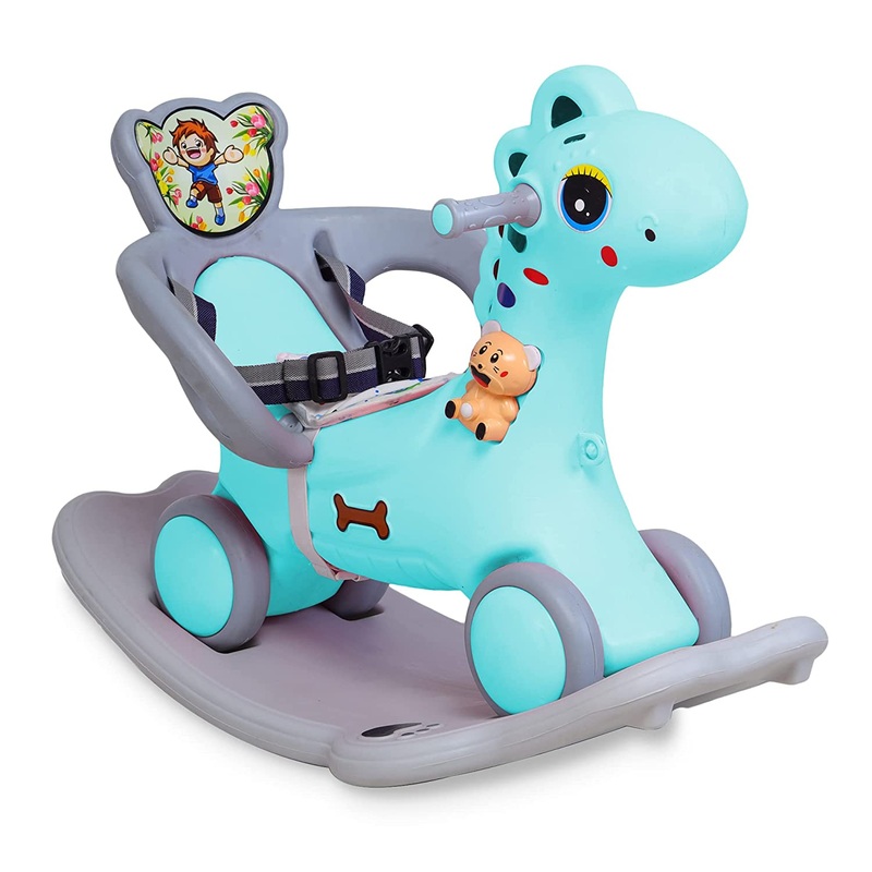 Webby Musical 2 in 1 Dinosaur Rocker Cum Rio Ride On