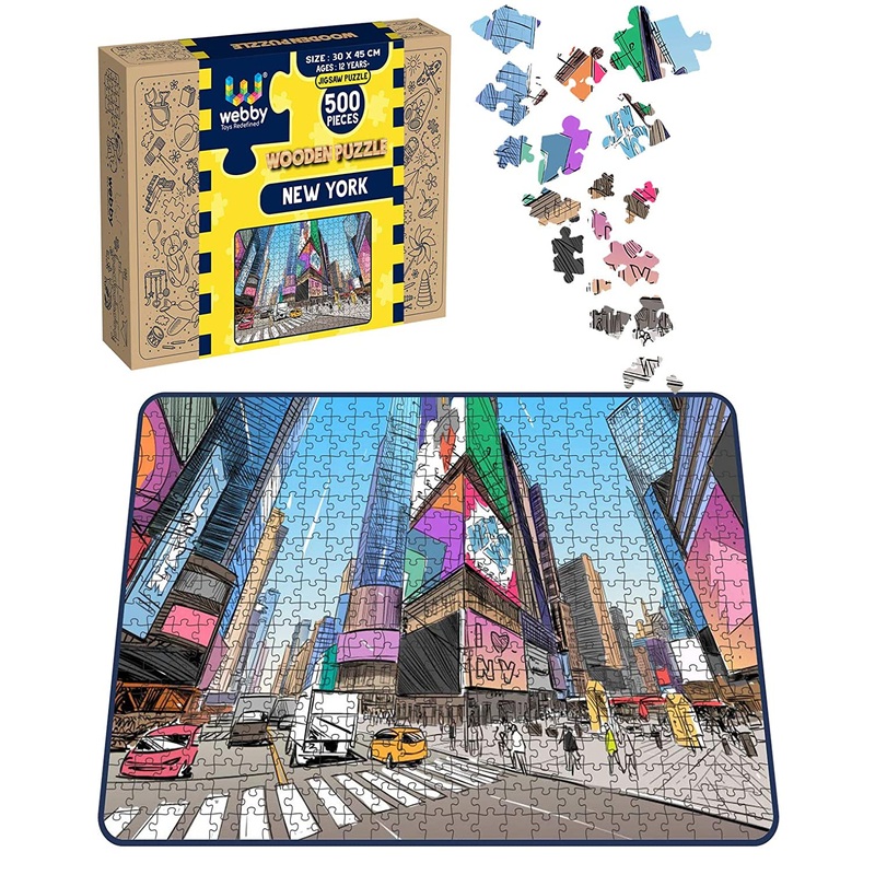 Webby New York Wooden Jigsaw Puzzle, 500 pieces