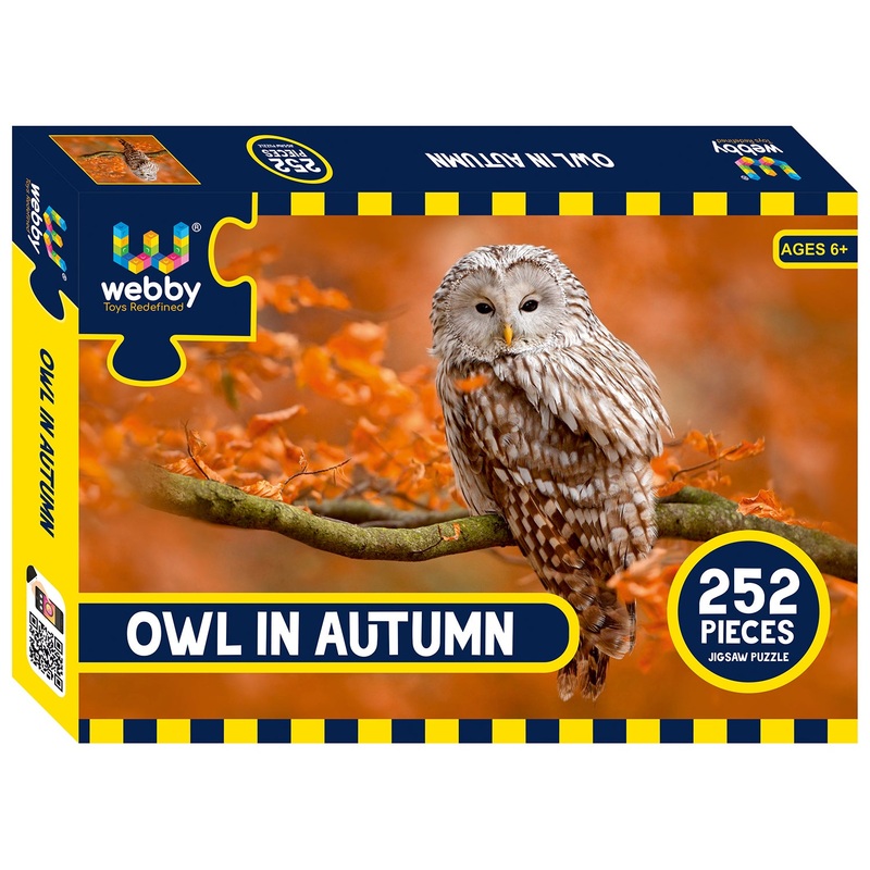 Webby Owl in Autumn Jigsaw Puzzle, 252 pieces