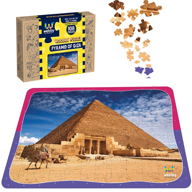 Webby Pyramid of Giza Wooden Jigsaw Puzzle, 108 Pieces
