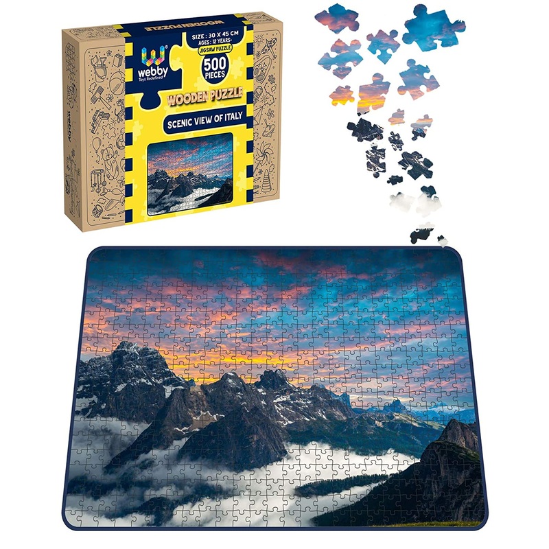 Webby Scenic View of Italy Wooden Jigsaw Puzzle, 500 pieces