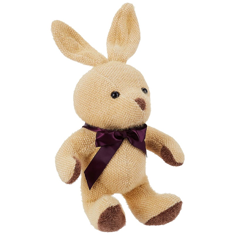 Webby Soft Animal Plush Bunny Toy, Beige 30cm