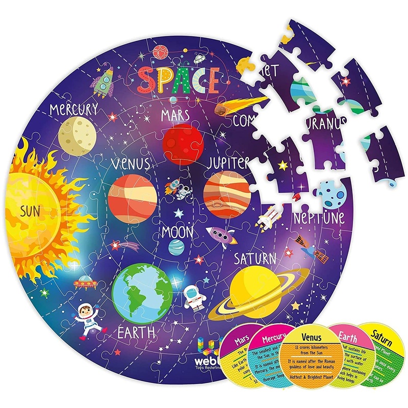Webby Solar System Jigsaw Floor Puzzle, 60 Pcs