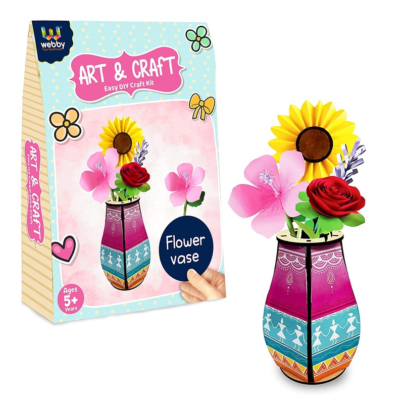Webby DIY Art and Craft Flower Vase Activity Kit