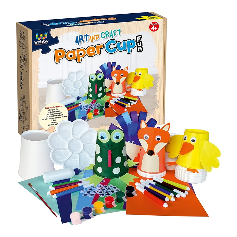 Webby DIY Art and Craft Paper Cup Making and Painting