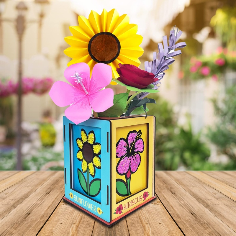 Webby DIY Art and Craft Wooden Blooming Flora Box