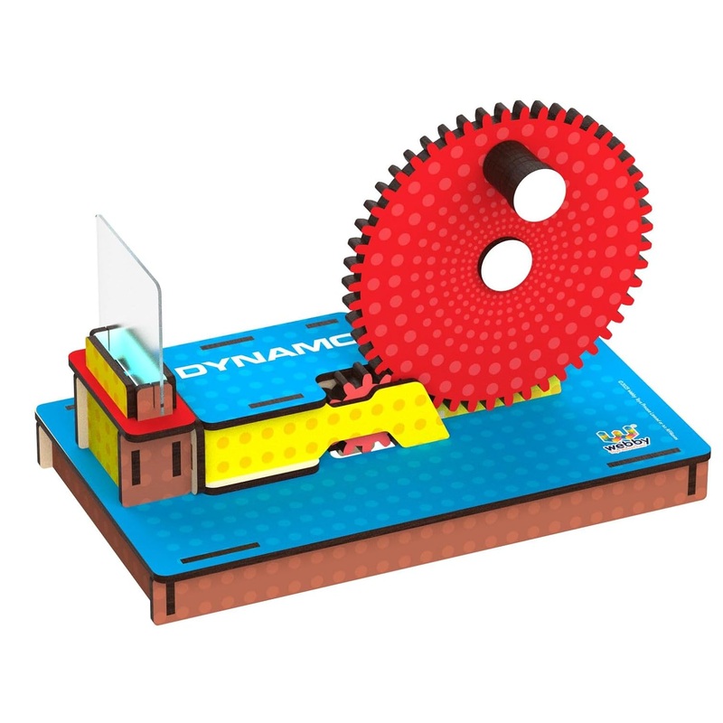 Webby DIY Dynamo Science Kit with Three Glow Panel